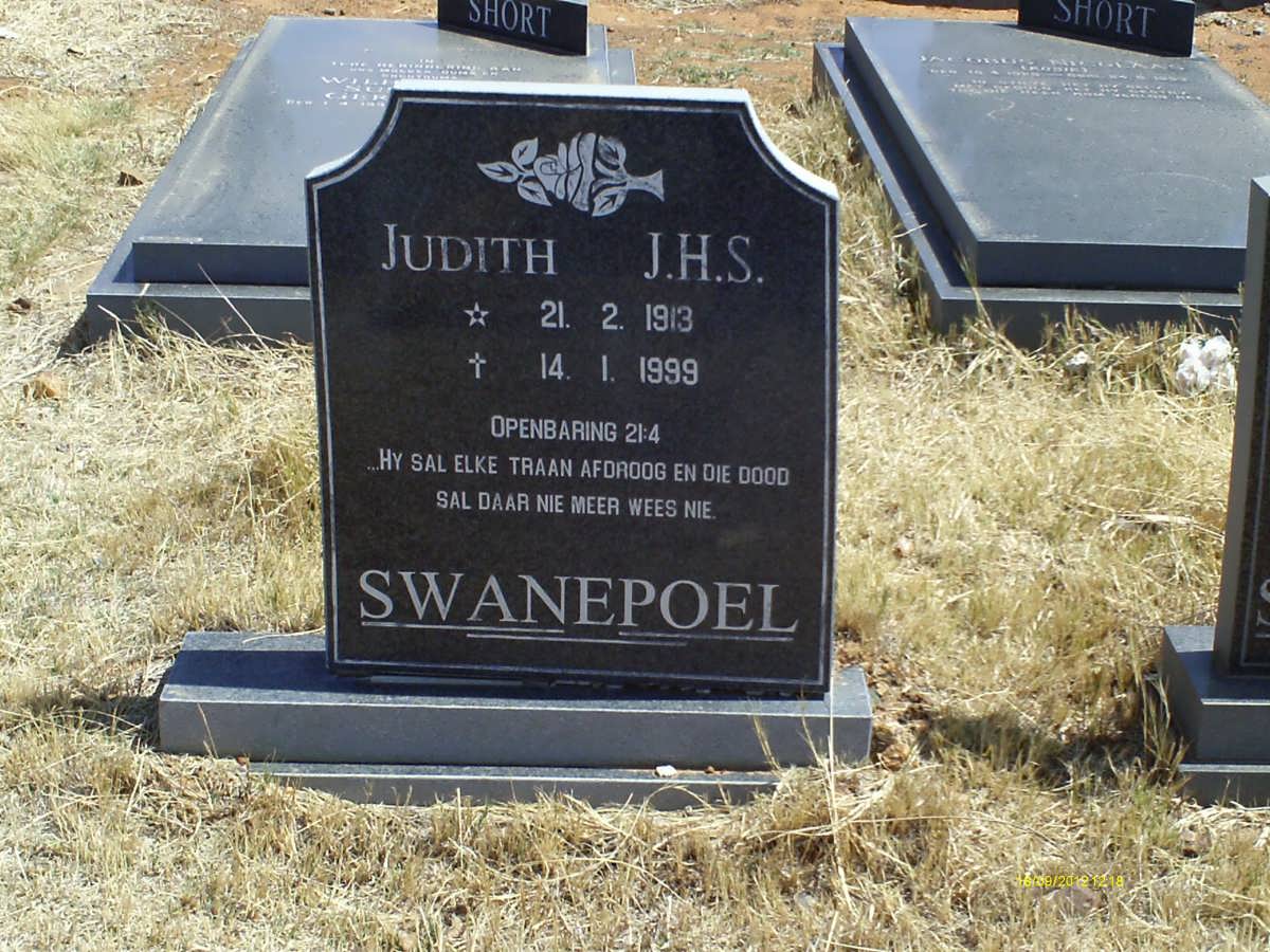 SWANEPOEL Judith J.H.S. 1913-1999