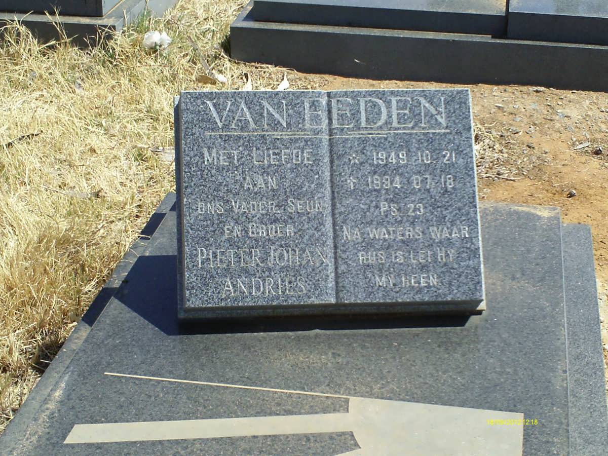 EEDEN Pieter Johan Andries, van 1949-1994