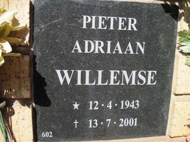 WILLEMSE Pieter Adriaan 1943-2001