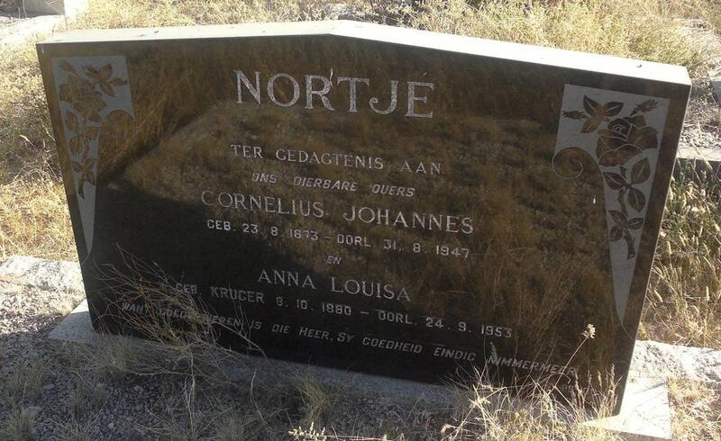 NORTJE Cornelius Johannes 1873-1947 & Anna Louisa KRUGER 1880-1953