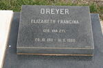 DREYER Elizabeth Francina nee VAN ZYL 1911-1980