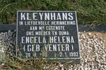 KLEYNHANS Engela Helena nee VENTER 1913-1992