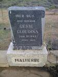 MALHERBE Gesie Gloudina nee BURKE -1912