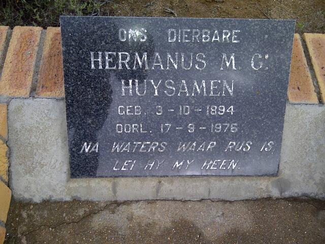 HUYSAMEN Hermanus M.C. 1894-1976