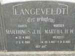LANGEVELDT Marthinus J.H. 1883-1960 & Martha H.W. HERBST 1897-1983