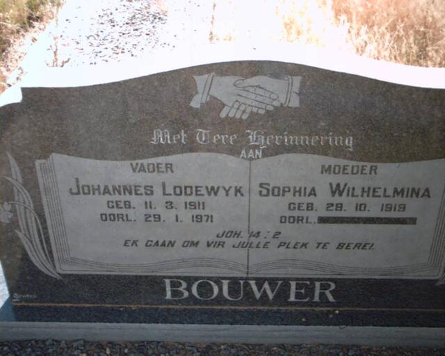 BOUWER Johannes Lodewyk 1911-1971 & Sophia Wilhelmina 1919-