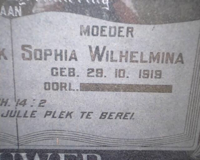 BOUWER Sophia Wilhelmina 1919-