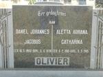 OLIVIER Daniel Johannes Jacobus 1906-1978 & Aletta Adriana Catharina 1910-1985