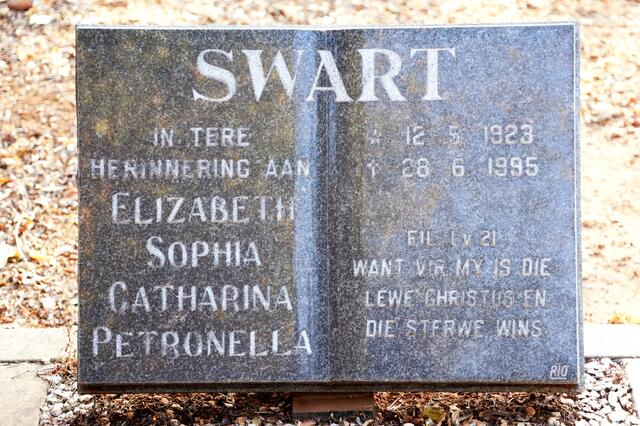 SWART Elizabeth Sophia Catharina Petronella 1923-1995