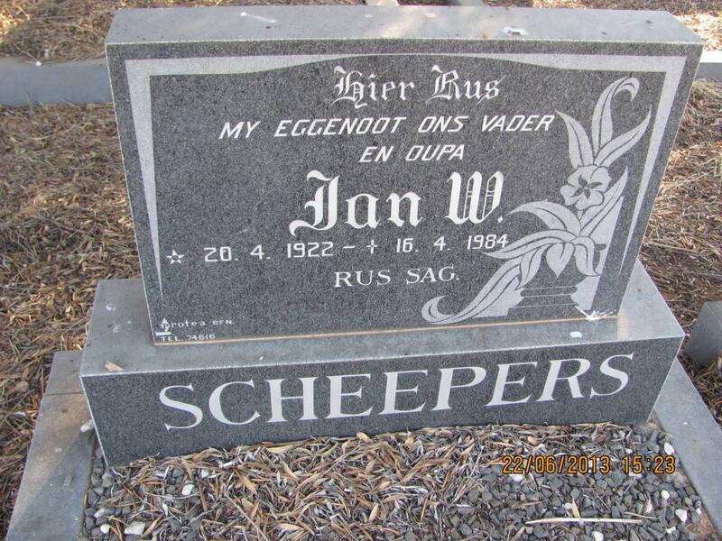 SCHEEPERS Jan W. 1922-1984