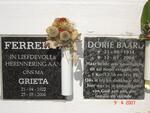 FERREIRA Grieta 1922-2006 :: BAARD Dorie 1934-2004