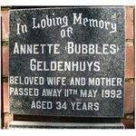 GELDENHUYS Annette 1958-1992