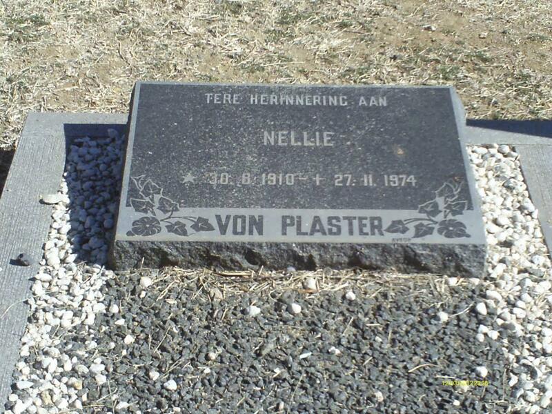 PLASTER Nellie, von 1910-1974