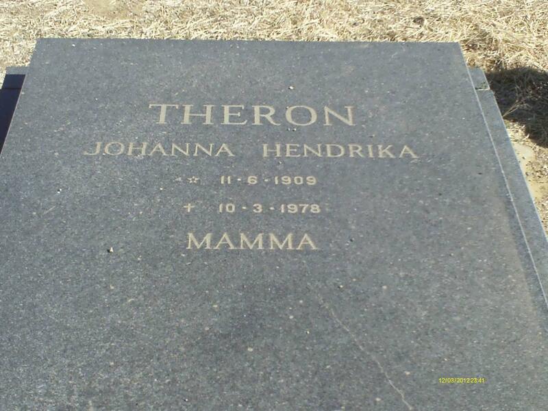 THERON Johanna Hendrika 1909-1978