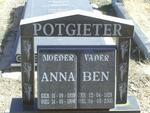 POTGIETER Ben 1928-2000 & Anna 1929-1996