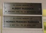 RUDDOCK Albert 1915-1985 & Norma Francis 1911-1999
