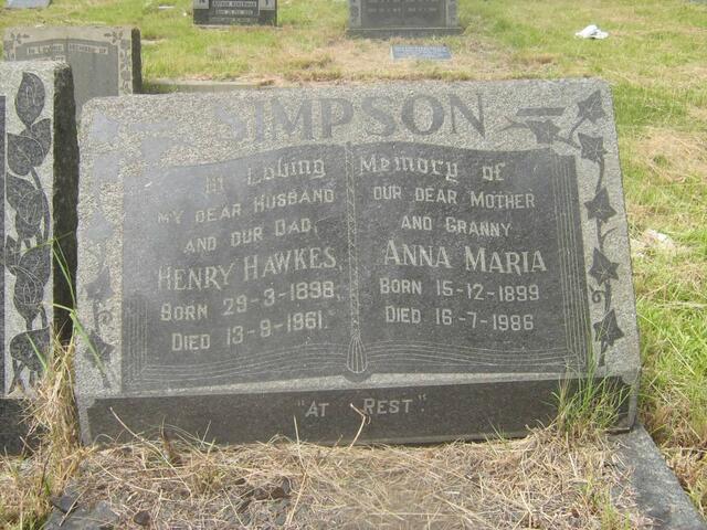 SIMPSON Henry Hawkes 1898-1961 & Anna Maria 1899-1986