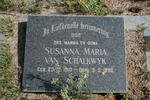 SCHALKWYK Susanna Maria, van 1910-1990