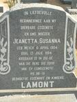 LAMONT Jeanetta Susanna geb MEYER 1904-1964