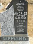NIEMAND Andries Petrus Cornelius 1954-2009