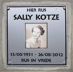 KOTZE Sally 1931-2012
