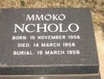 NCHOLO Mmoko 1956-1958