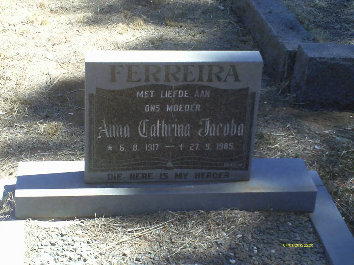 FERREIRA Anna Cathrina Jacoba 1917-1985