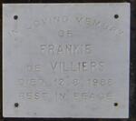 VILLIERS Frankie, de -1988