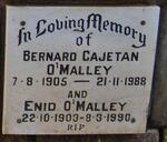 O'MALLEY Bernard Cajetan 1905-1988 & Enid 1903-1990