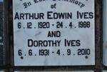IVES Arthur Edwin 1920-1988 & Dorothy 1931-2010