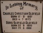 OLDFIELD Charles Christian 1891-1973 & Doris Oldfield 1900-1988