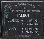 TALBOT Claude 1924-1976 & Joey 1929-1995
