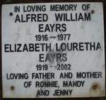 EAYRS Alfred William 1916-1977 & Elizabeth Louretha 1919-2002