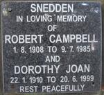 SNEDDEN Robert Campbell 1908-1985 & Dorothy Joan 1910-1999