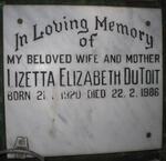 TOIT Lizetta Elizabeth, du 1920-1986