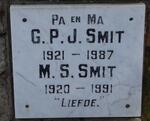 SMIT G.P.J. 1921-1987 & M.S. 1920-1991