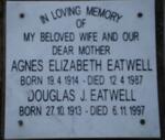 EATWELL Douglas J. 1913-1997 & Agnes Elizabeth 1914-1987