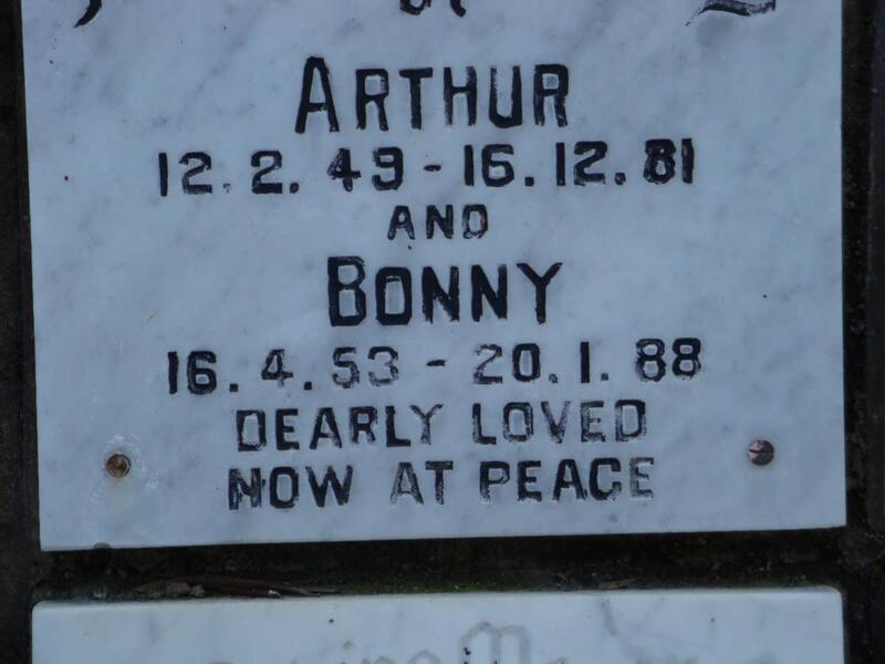 ? Arthur 1949-1981 & Bonny 1953-1988