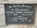 ERSKINE Ernest James 1906-1970 & Jean 1910-1997