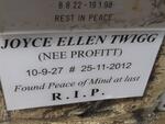 TWIGG Joyce Ellen nee PROFITT 1927-2012