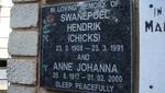 SWANEPOEL Hendrik 1908-1991 & Anne Johanna 1917-2000