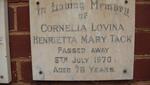 TACK Cornelia Lovina Henrietta Mary -1970