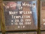 TEMPLETON Mary McLean 1901-1992