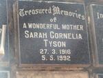 TYSON Sarah Cornelia 1916-1992