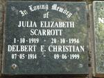 SCARROTT Julia Elizabeth 1919-1994 :: CHRISTIAN Delbert E. 1914-1999