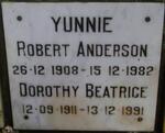 YUNNIE Robert Anderson 1908-1982 & Dorothy Beatrice 1911-1991