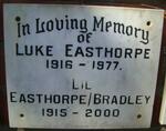 EASTHORPE Luke 1916-1977 & Lil BRADLEY 1915-2000