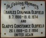 OLDFIELD Charles Chapman 1900-1974 & Gladys Constance 1909-1994