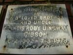 GIBSON Francis Roby Dingwall 1902-1978