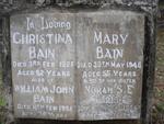 BAIN Christina -1926 :: BAIN William John -1951 :: BAIN Mary -1946 :: PARISH Norah S.E. -1964